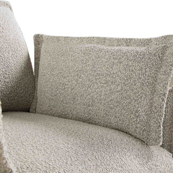 Byron Pillow Edge Mist Grey Boucle Modular Sofa, 2-Seater