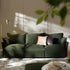 Byron Pillow Edge Moss Green Velvet Modular Sofa, 3-Seater