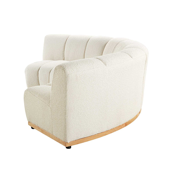 Granvia Ecru Boucle Modular Sofa, 3-Seater Curved Sofa