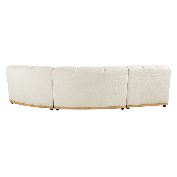 Granvia Ecru Boucle Modular Sofa, 3-Seater L-Shaped Sofa