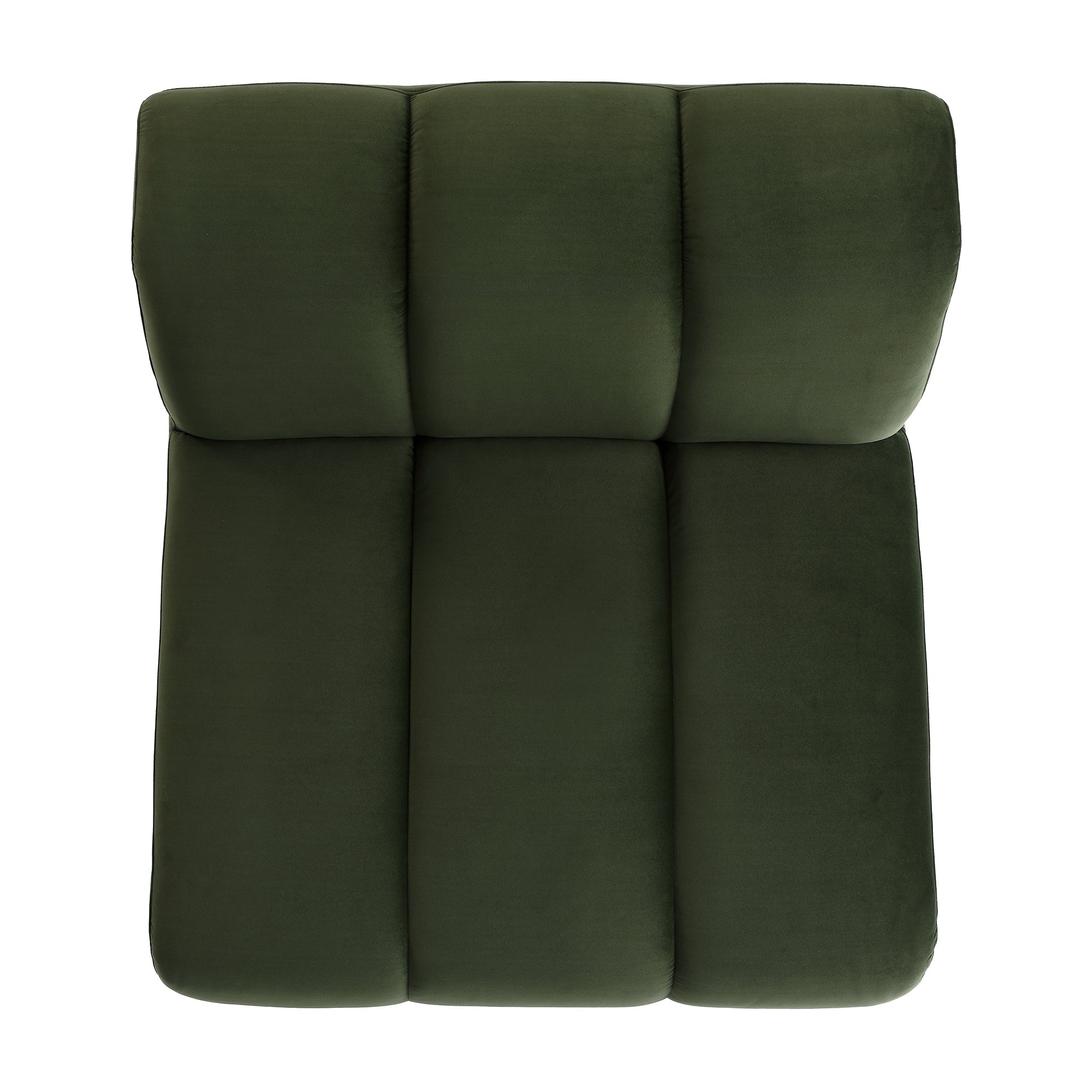 Granvia Moss Green Sectional Sofa, 1-Seater Armless Sofa