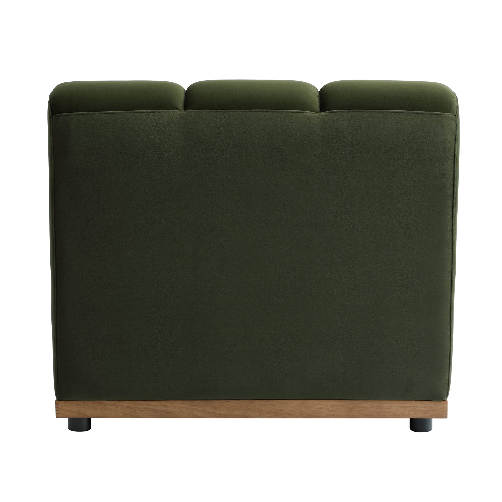 Granvia Moss Green Sectional Sofa, 1-Seater Armless Sofa