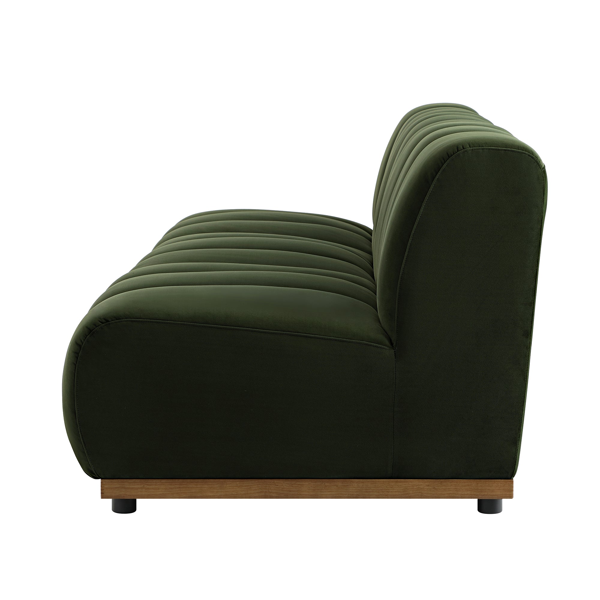 Granvia Moss Green Velvet Modular Sofa, 3-Seater Sofa