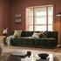 Granvia Moss Green Velvet Modular Sofa, 3-Seater Sofa