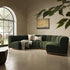 Granvia Moss Green Velvet Sectional Sofa, 4-Seater Half Circle Sofa