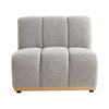 Granvia Taupe Boucle Sectional Sofa, 1-Seater Armless Sofa