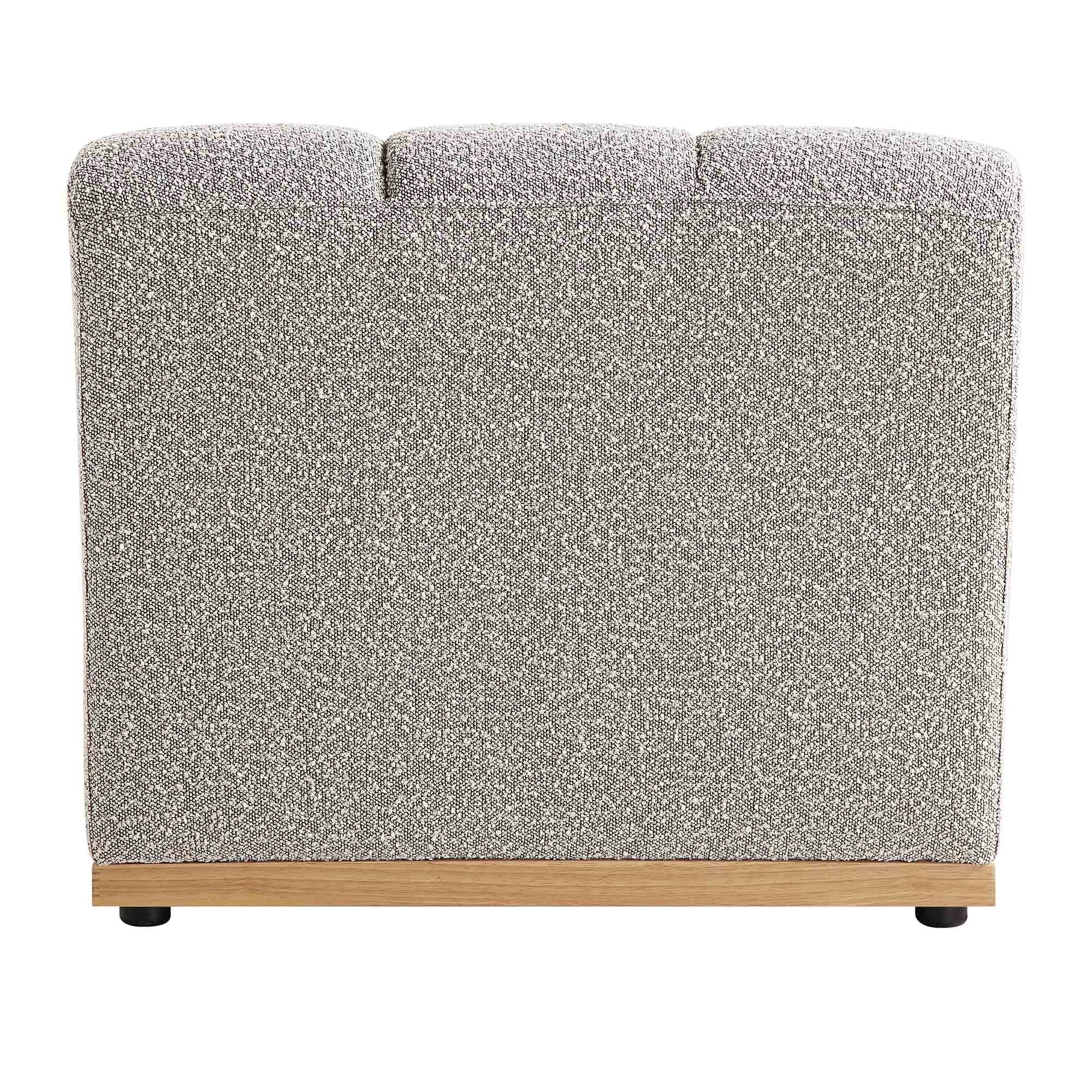 Granvia Taupe Boucle Modular Sofa, 1-Seater Armless Sofa