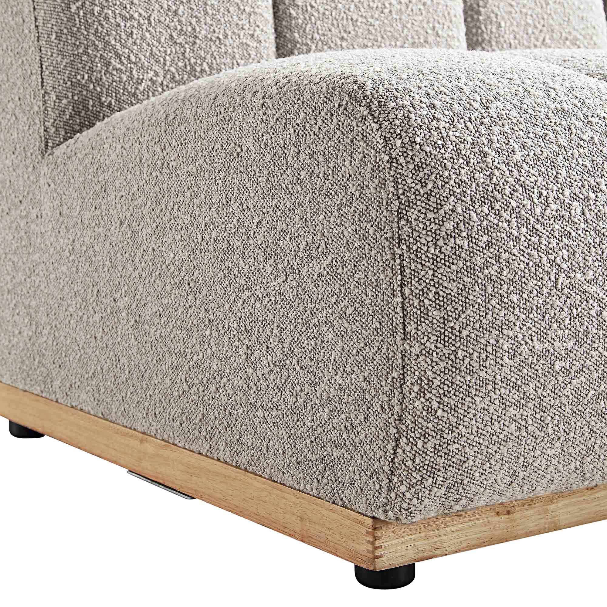 Granvia Taupe Boucle Modular Sofa, 1-Seater Armless Sofa