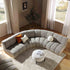 Granvia Taupe Boucle Sectional Sofa, 4-Seater Large Corner Sofa