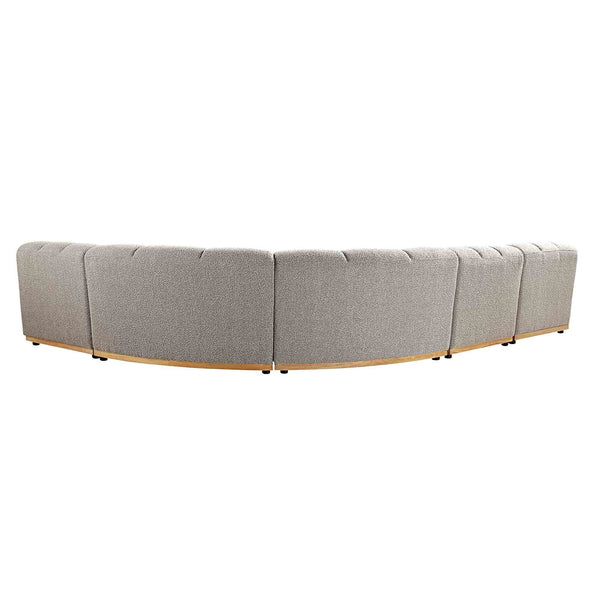 Granvia Taupe Boucle Modular Sofa, 5-Seater Grand L-Shaped Sofa