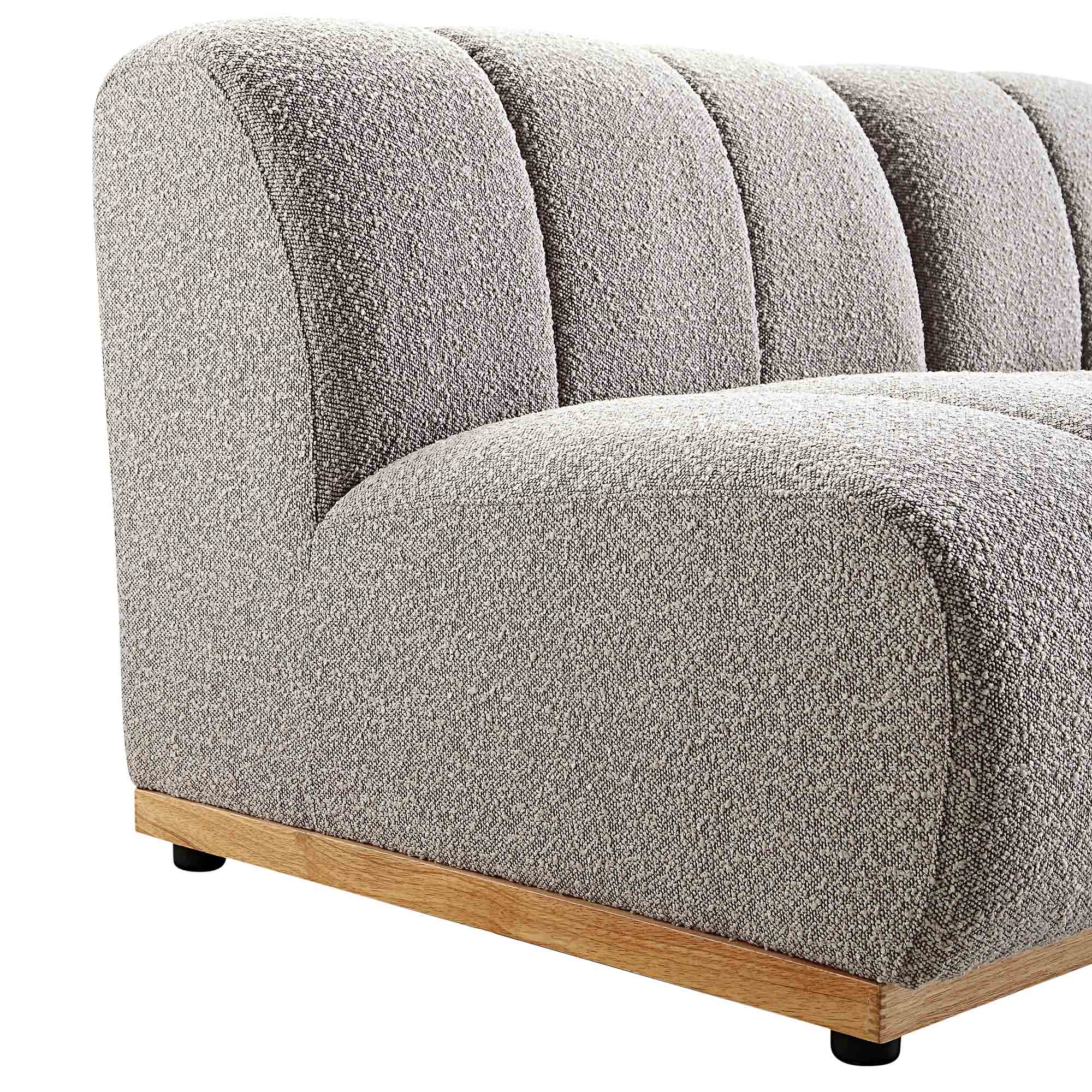 Granvia Taupe Boucle Modular Sofa, 5-Seater Grand L-Shaped Sofa