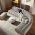 Granvia Taupe Boucle Modular Sofa, 5-Seater Grand L-Shaped Sofa