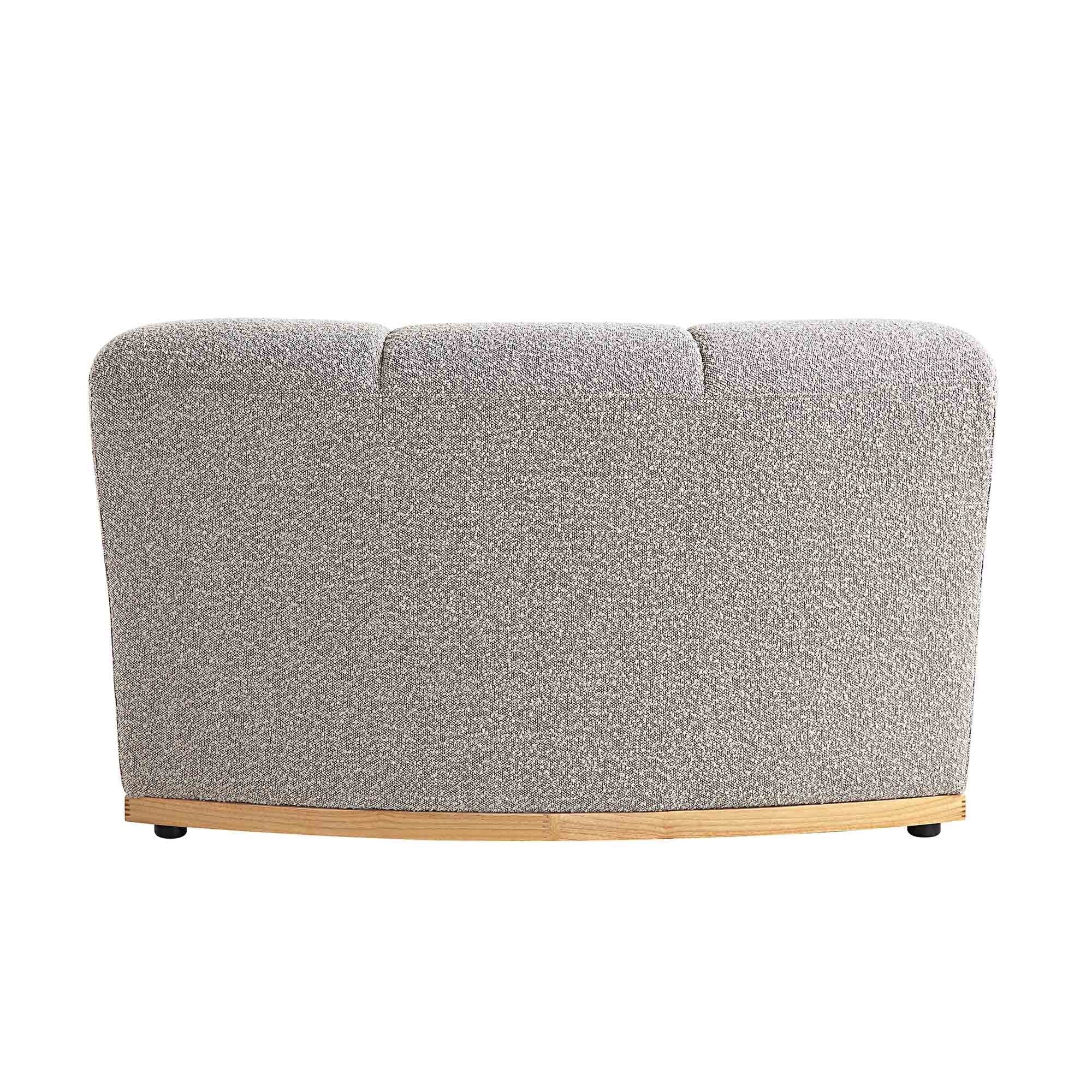 Granvia Taupe Boucle Modular Sofa, 1-Seater Curved Sofa