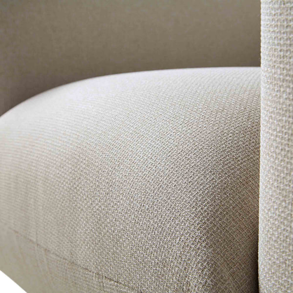 Gianni Armchair, Beige Woven Fabric