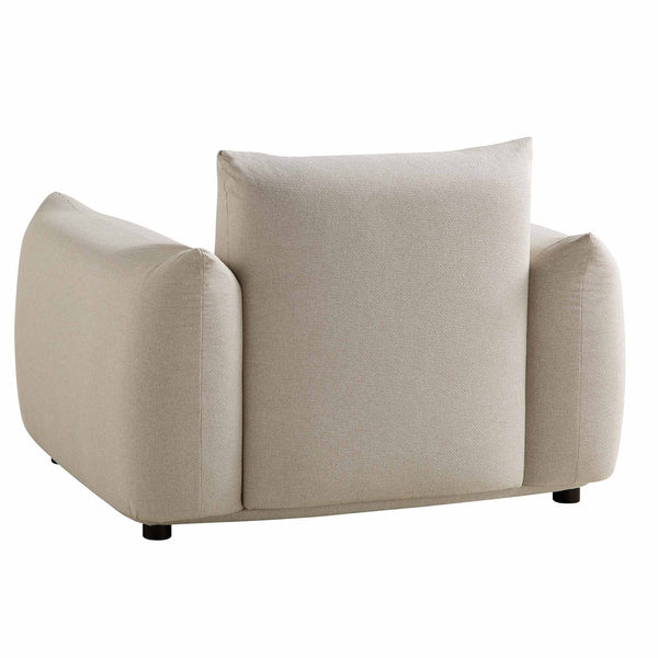 Gianni Armchair, Beige Woven Fabric