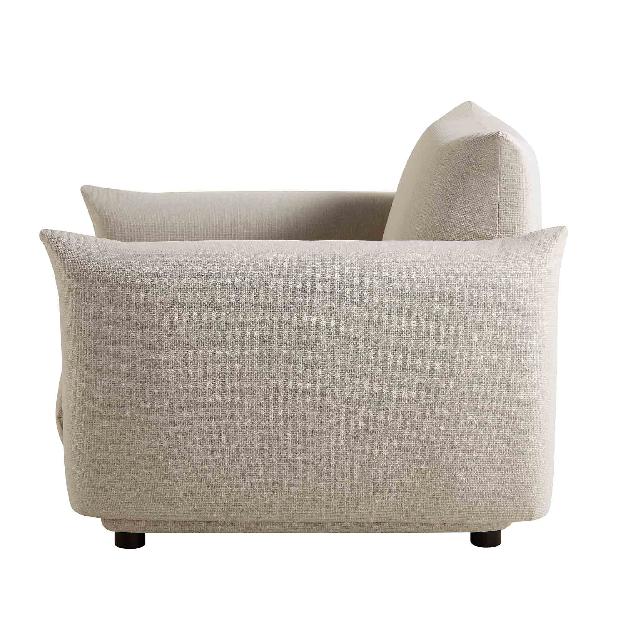 Gianni Armchair, Beige Woven Fabric