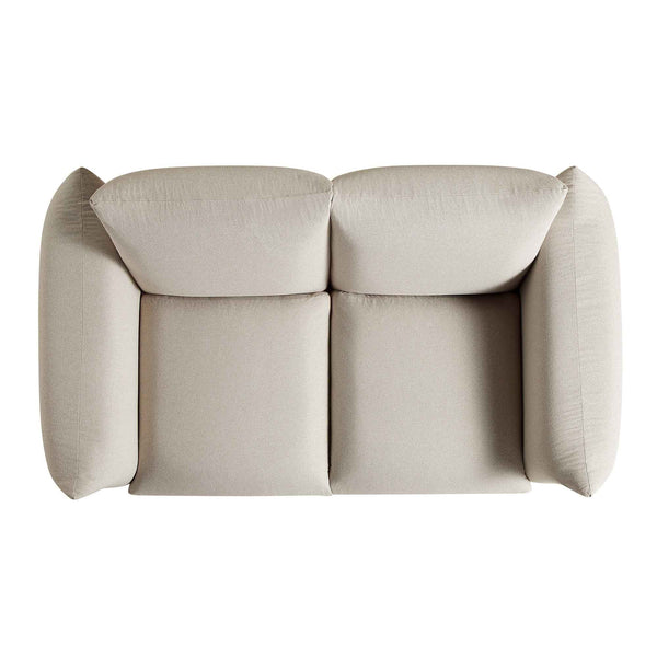 Gianni Two Seater Sofa, Beige Woven Fabric