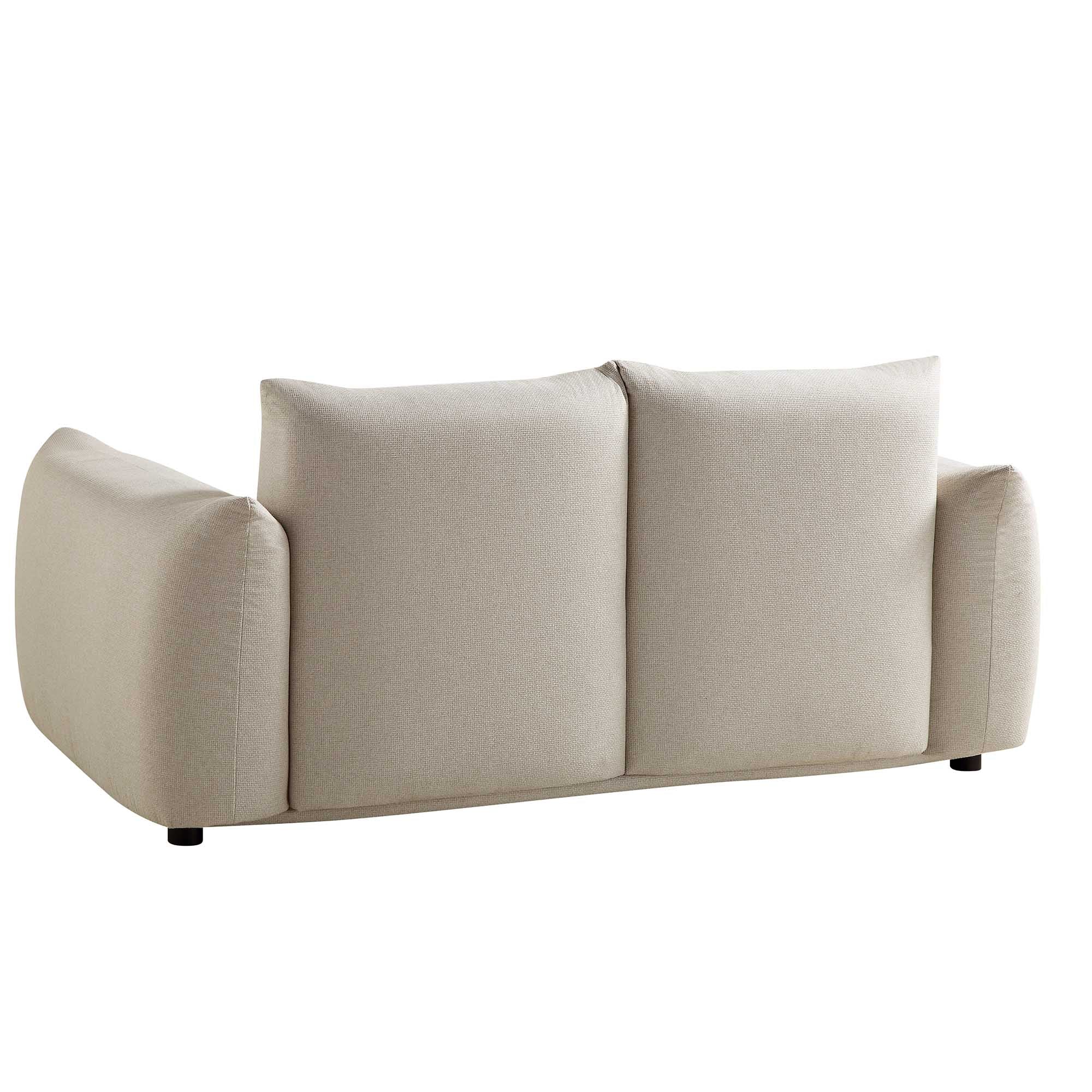 Gianni Two Seater Sofa, Beige Woven Fabric