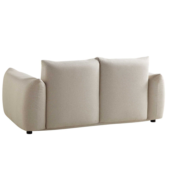 Gianni Two Seater Sofa, Beige Woven Fabric