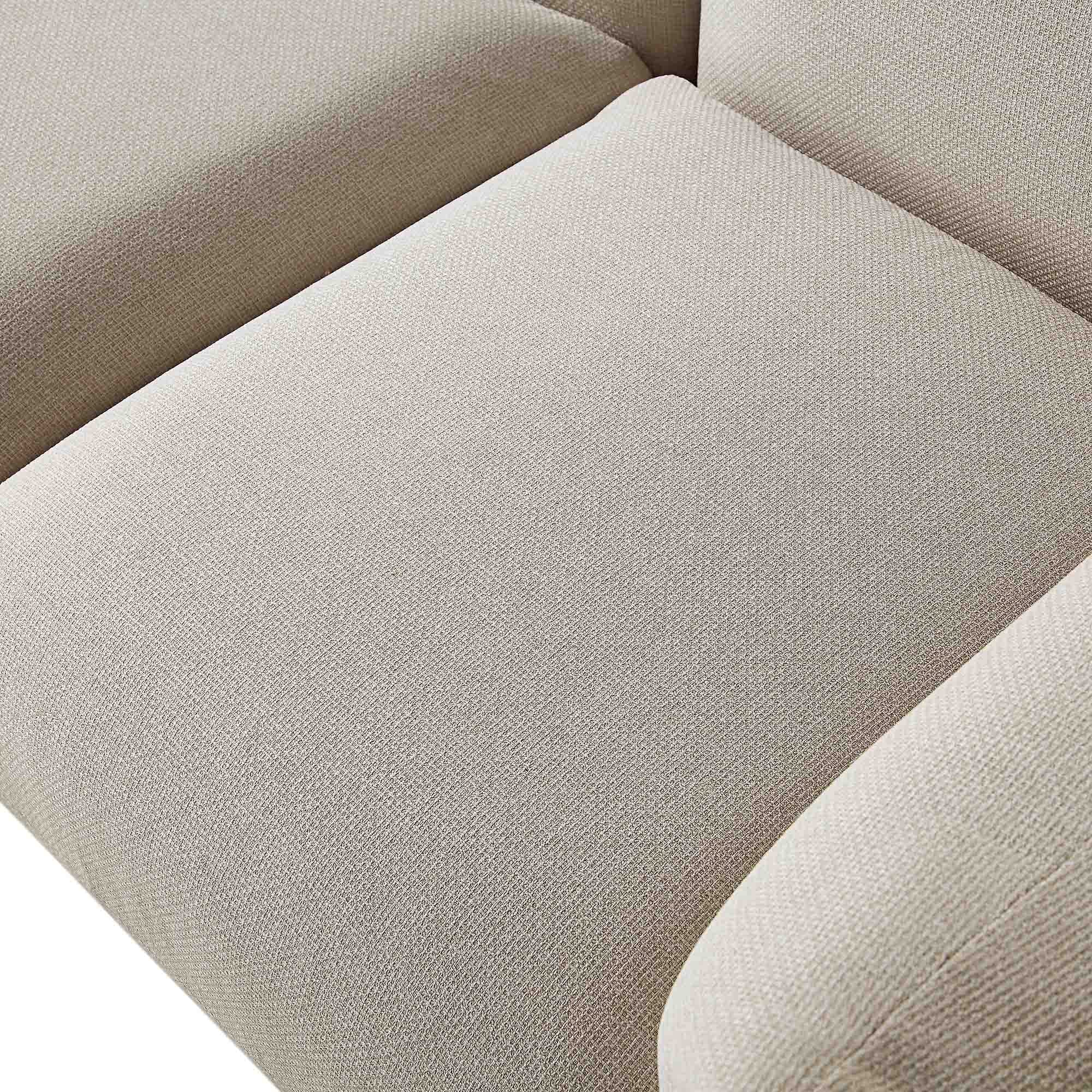 Gianni Two Seater Sofa, Beige Woven Fabric