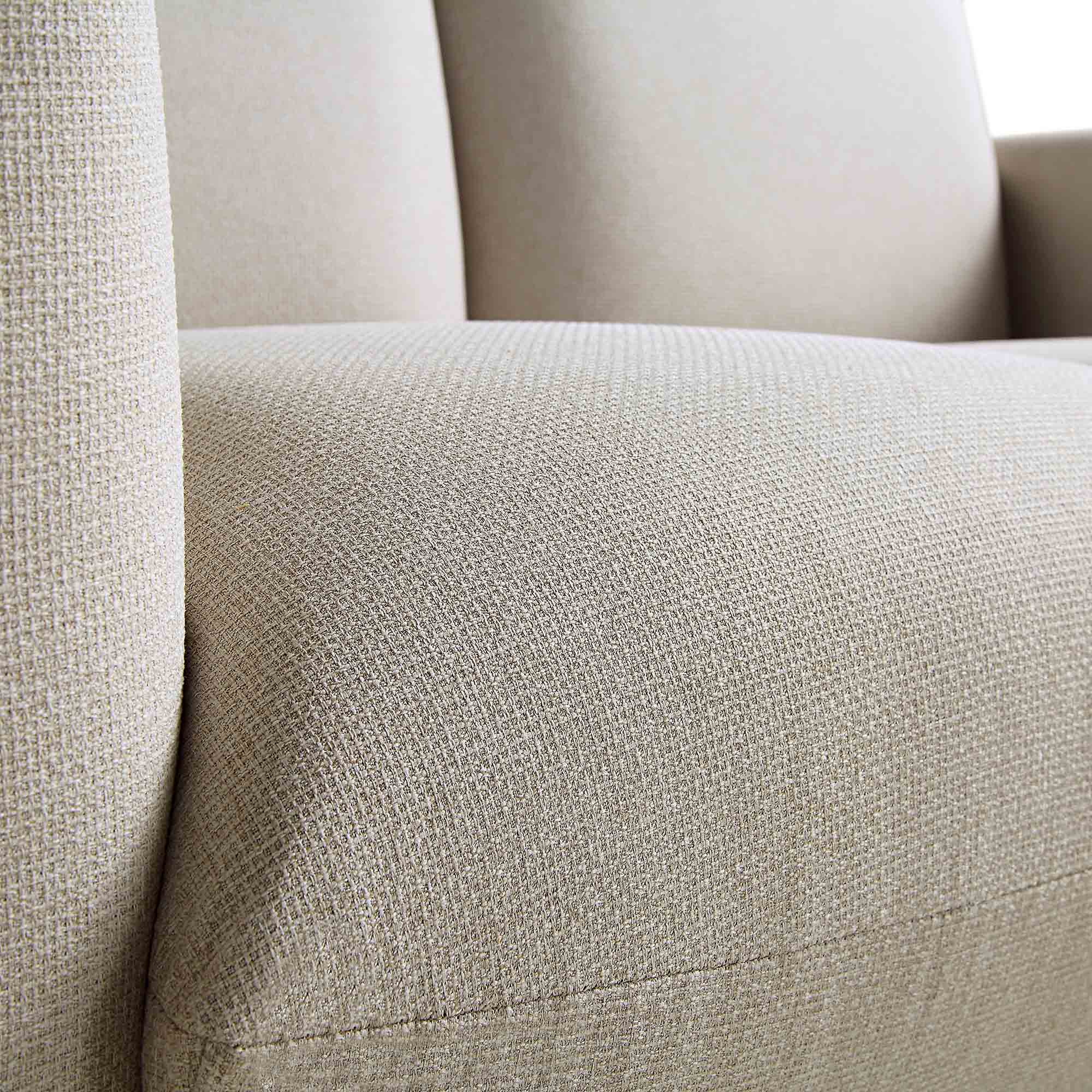 Gianni Two Seater Sofa, Beige Woven Fabric