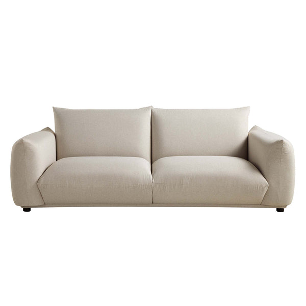 Gianni Three Seater Sofa, Beige Woven Fabric