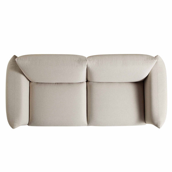 Gianni Three Seater Sofa, Beige Woven Fabric