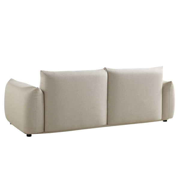 Gianni Three Seater Sofa, Beige Woven Fabric