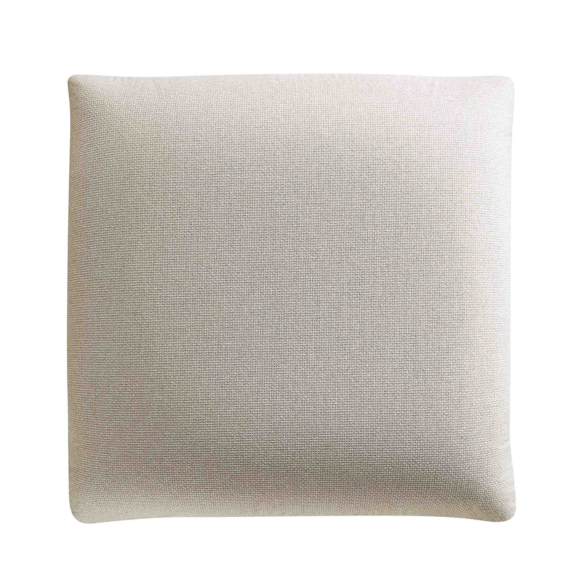 Gianni Pouffe, Beige Woven Fabric