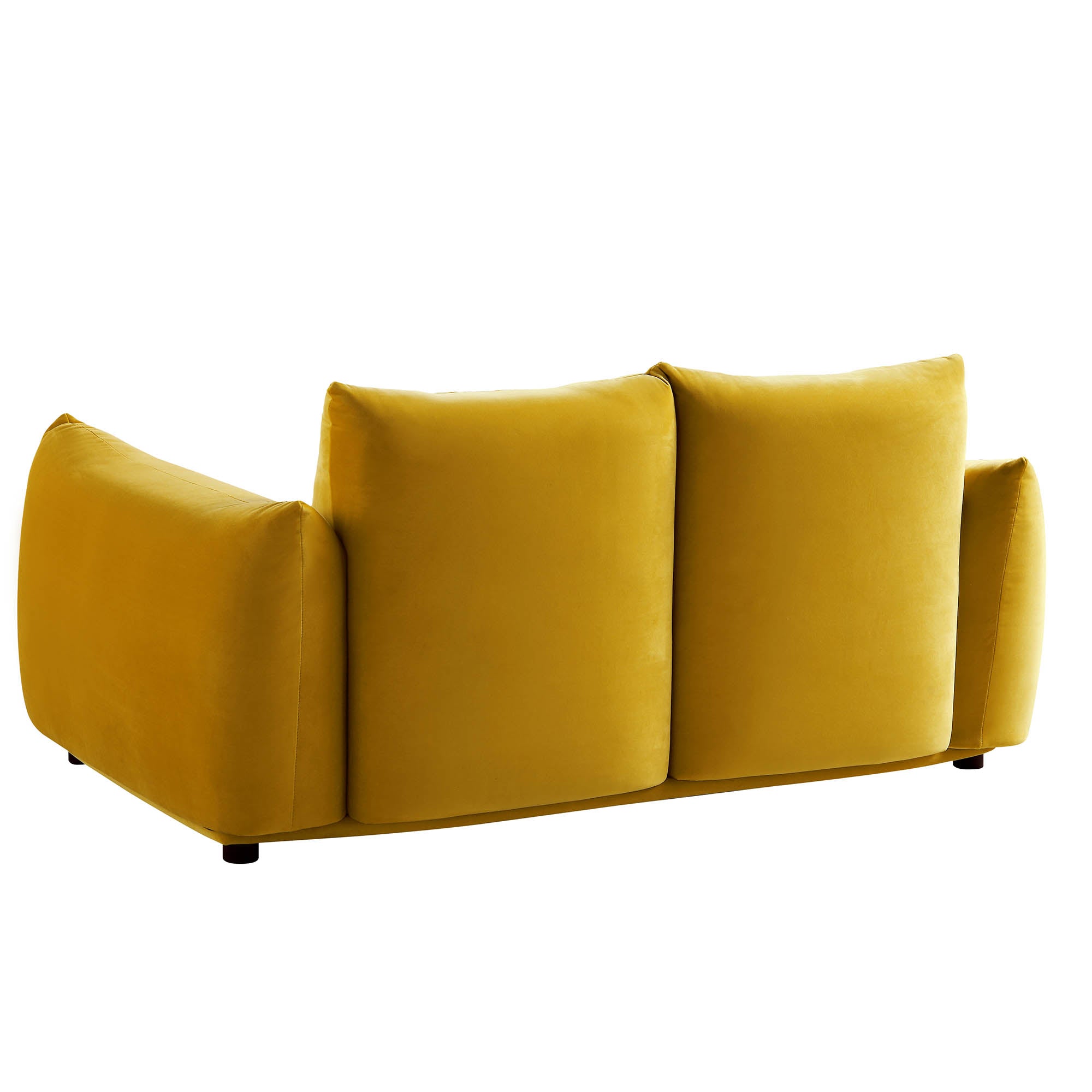 Gianni Two Seater Sofa, Goldenrod Velvet