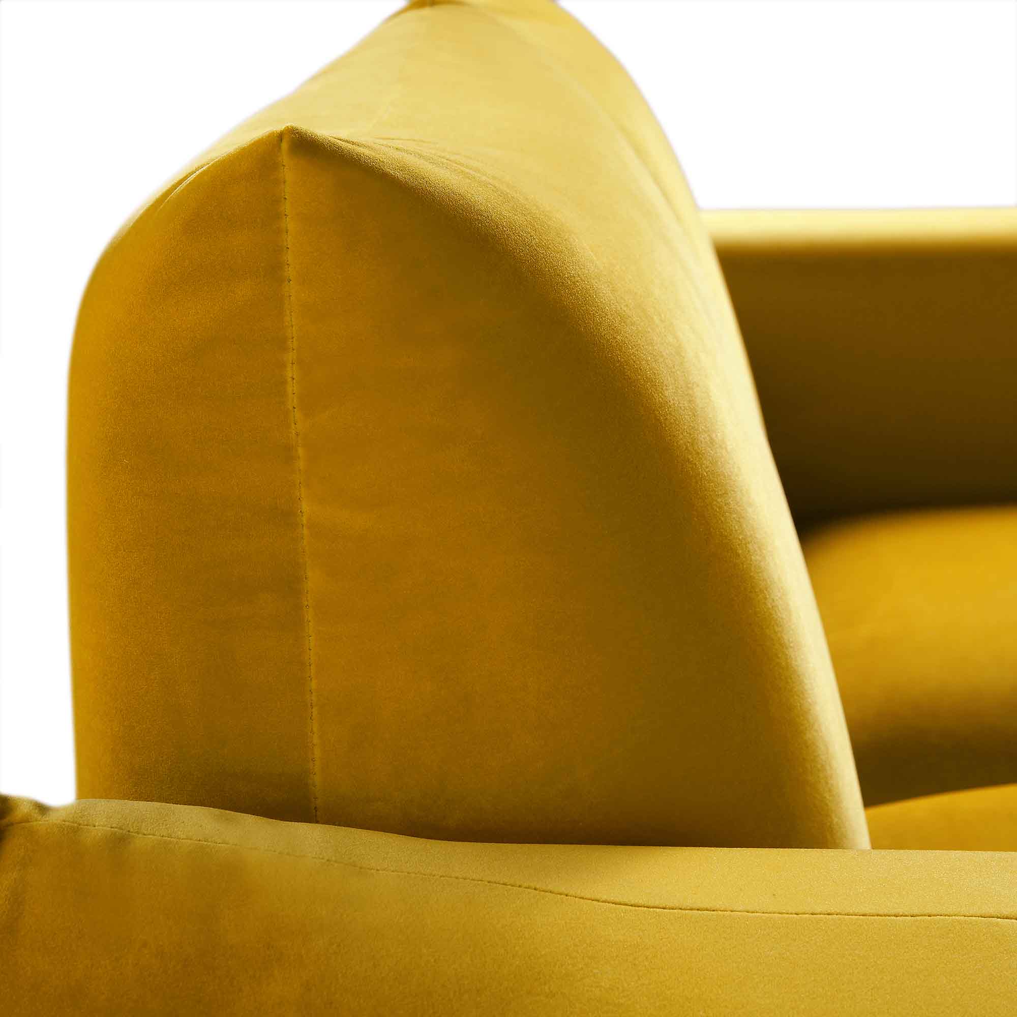 Gianni Two Seater Sofa, Goldenrod Velvet