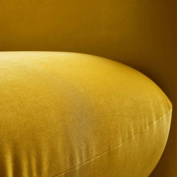 Gianni Two Seater Sofa, Goldenrod Velvet