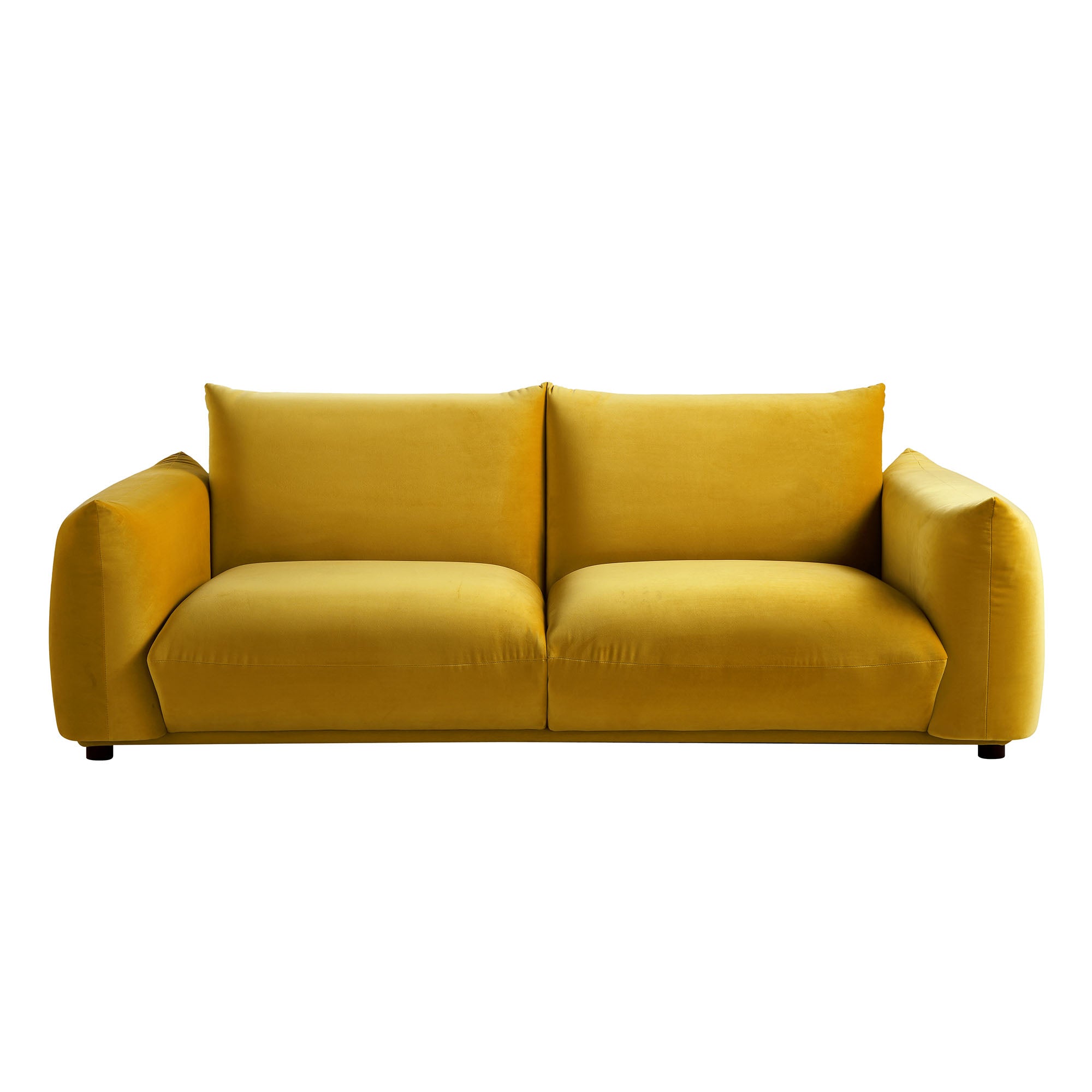 Gianni Three Seater Sofa, Goldenrod Velvet