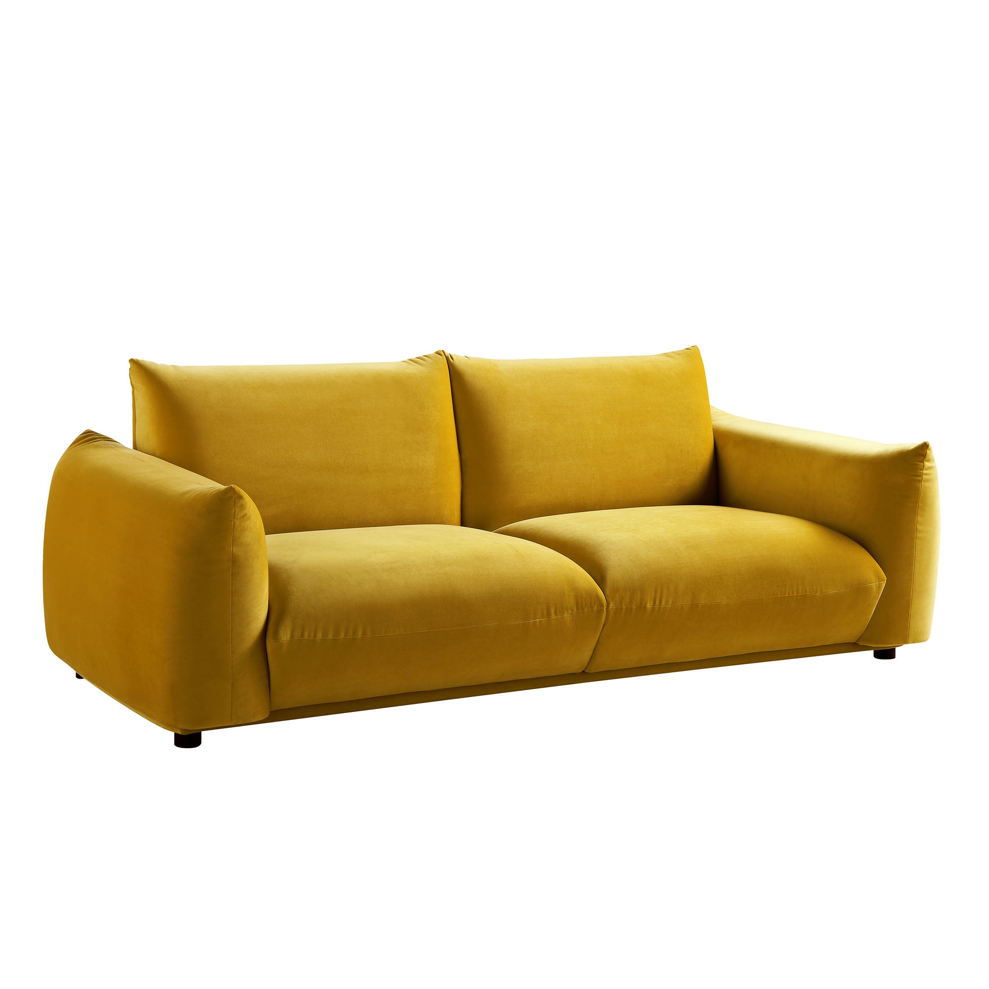 Gianni Three Seater Sofa, Goldenrod Velvet