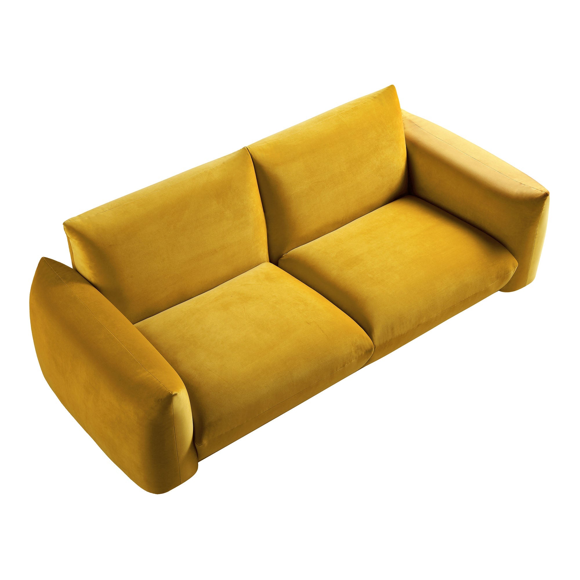 Gianni Three Seater Sofa, Goldenrod Velvet