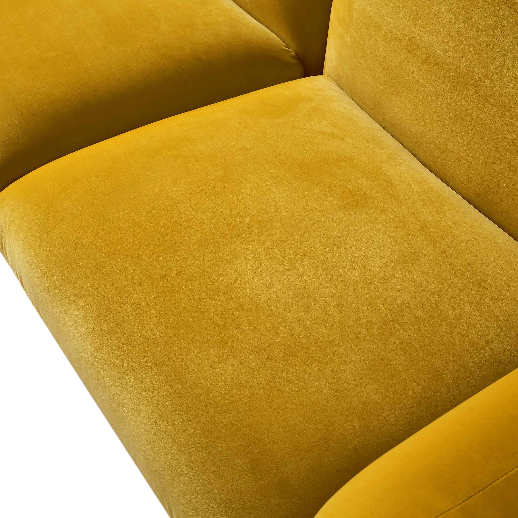 Gianni Three Seater Sofa, Goldenrod Velvet