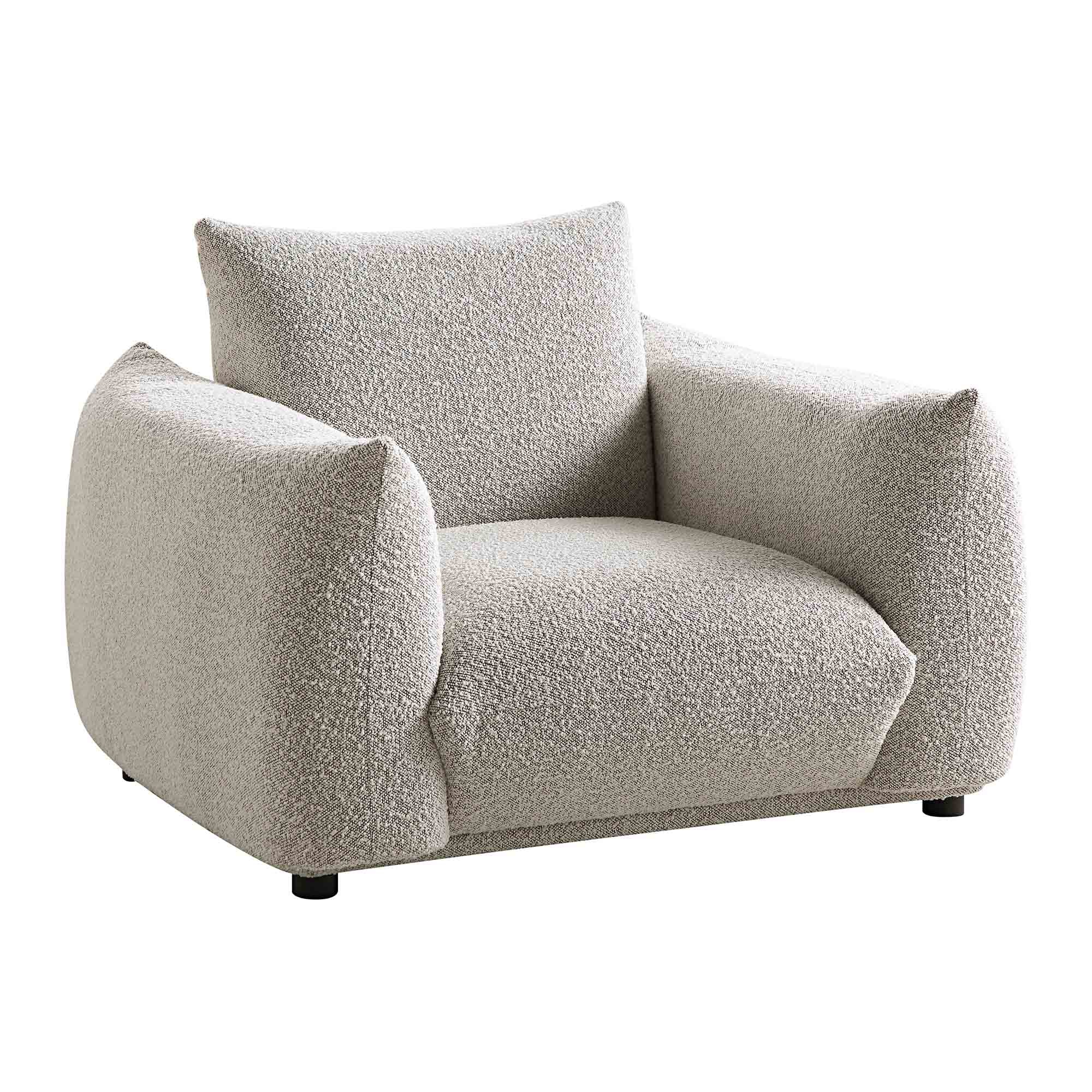 Gianni Armchair, Mist Grey Boucle