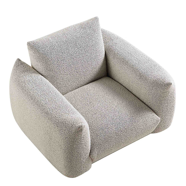 Gianni Armchair, Mist Grey Boucle