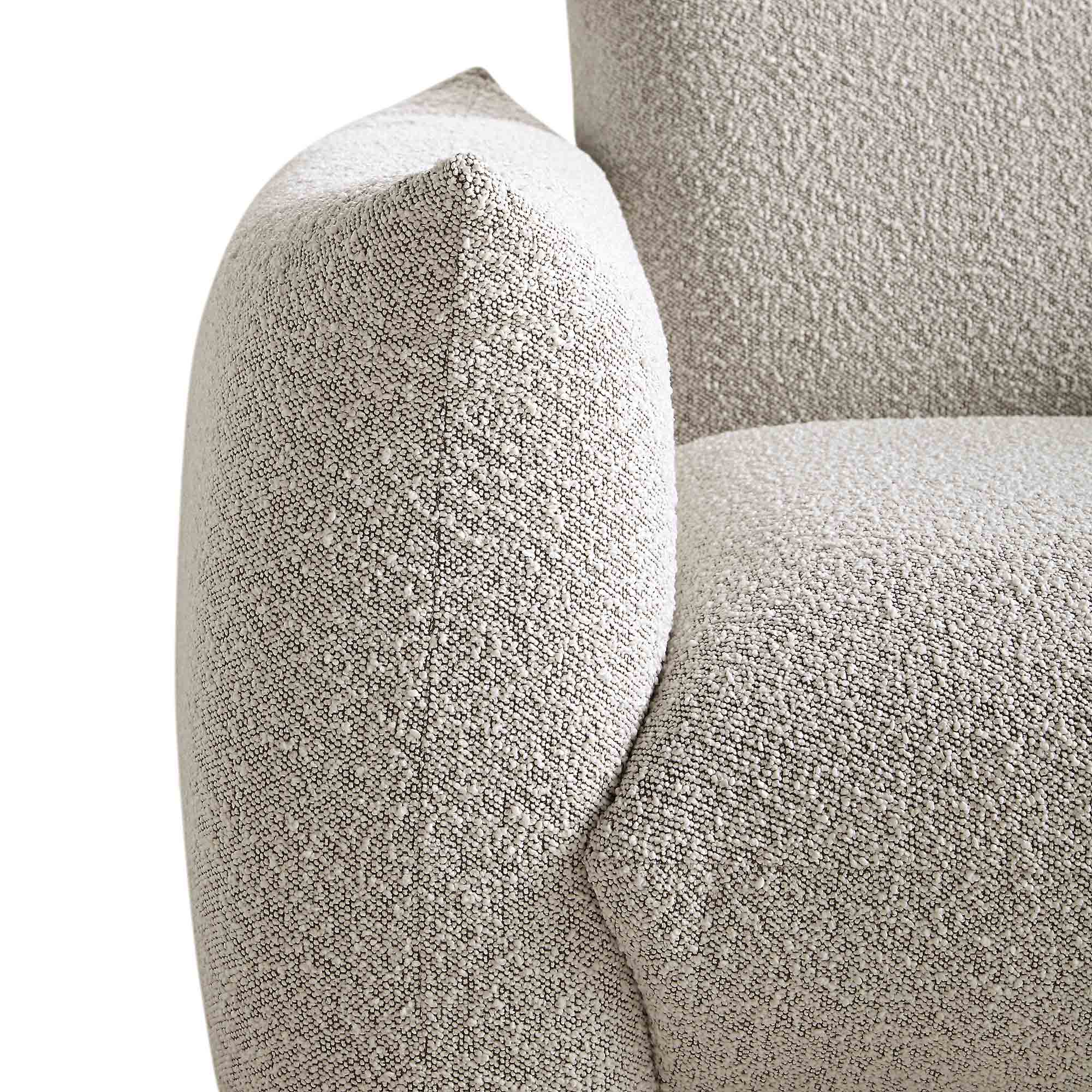 Gianni Armchair, Mist Grey Boucle