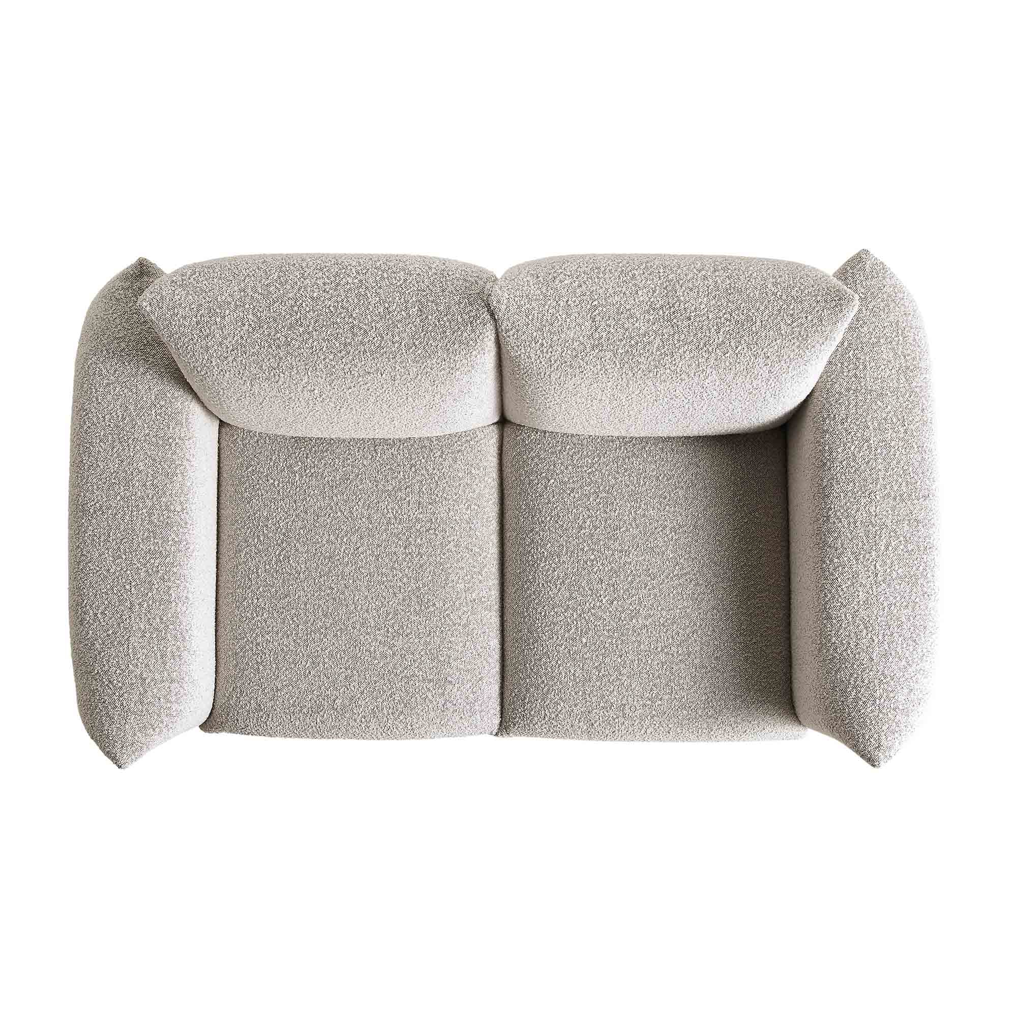 Gianni Two Seater Sofa, Mist Grey Boucle