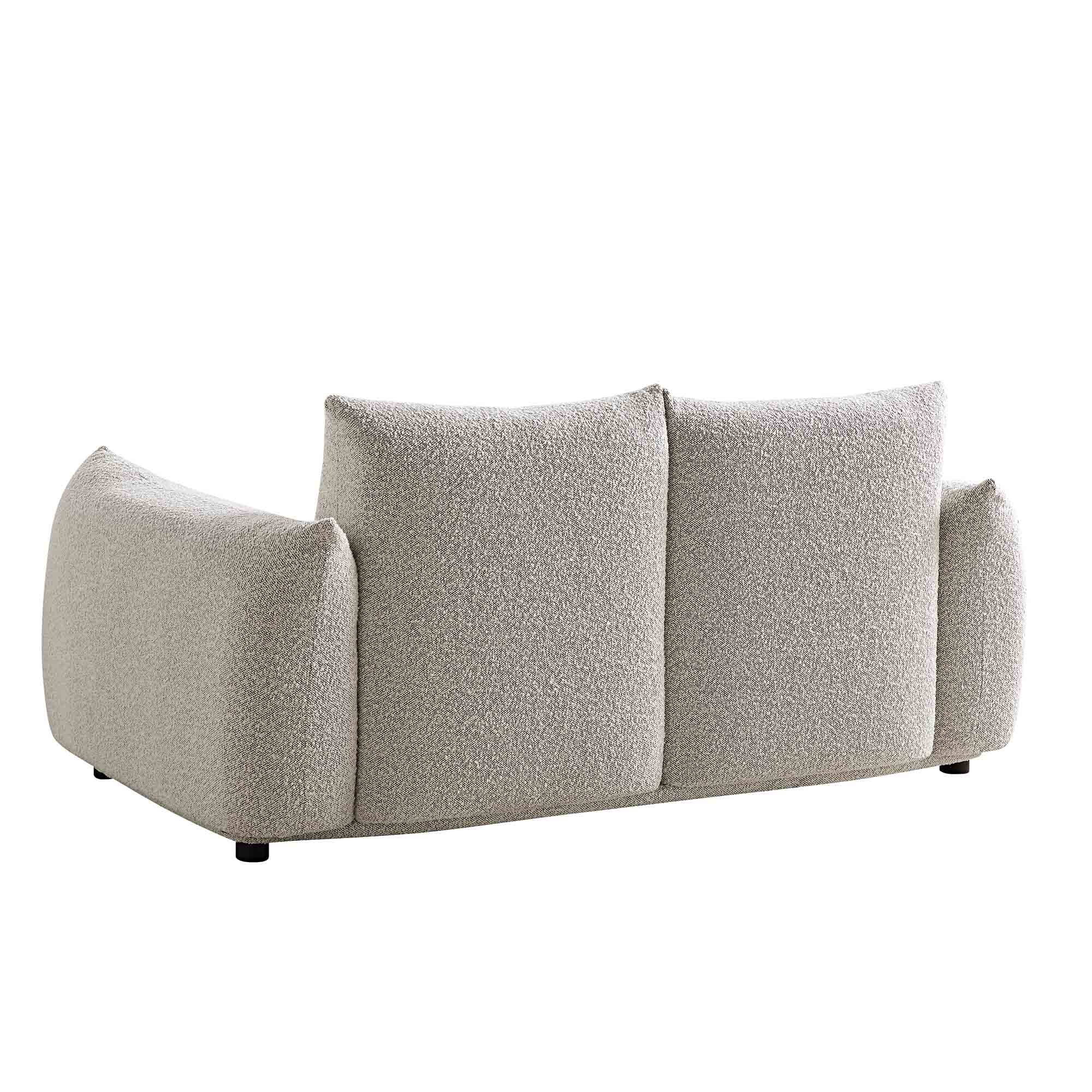 Gianni Two Seater Sofa, Mist Grey Boucle