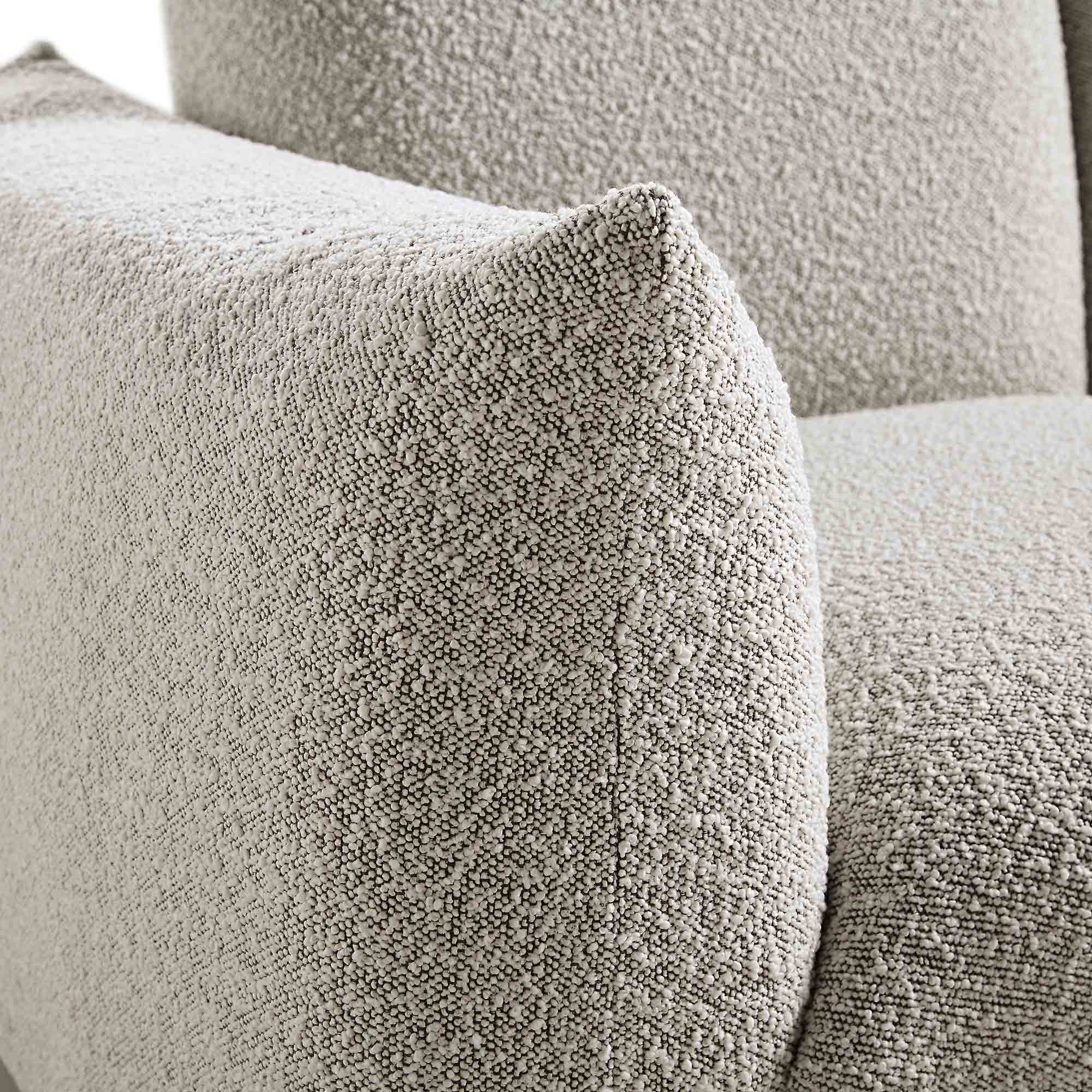 Gianni Two Seater Sofa, Mist Grey Boucle