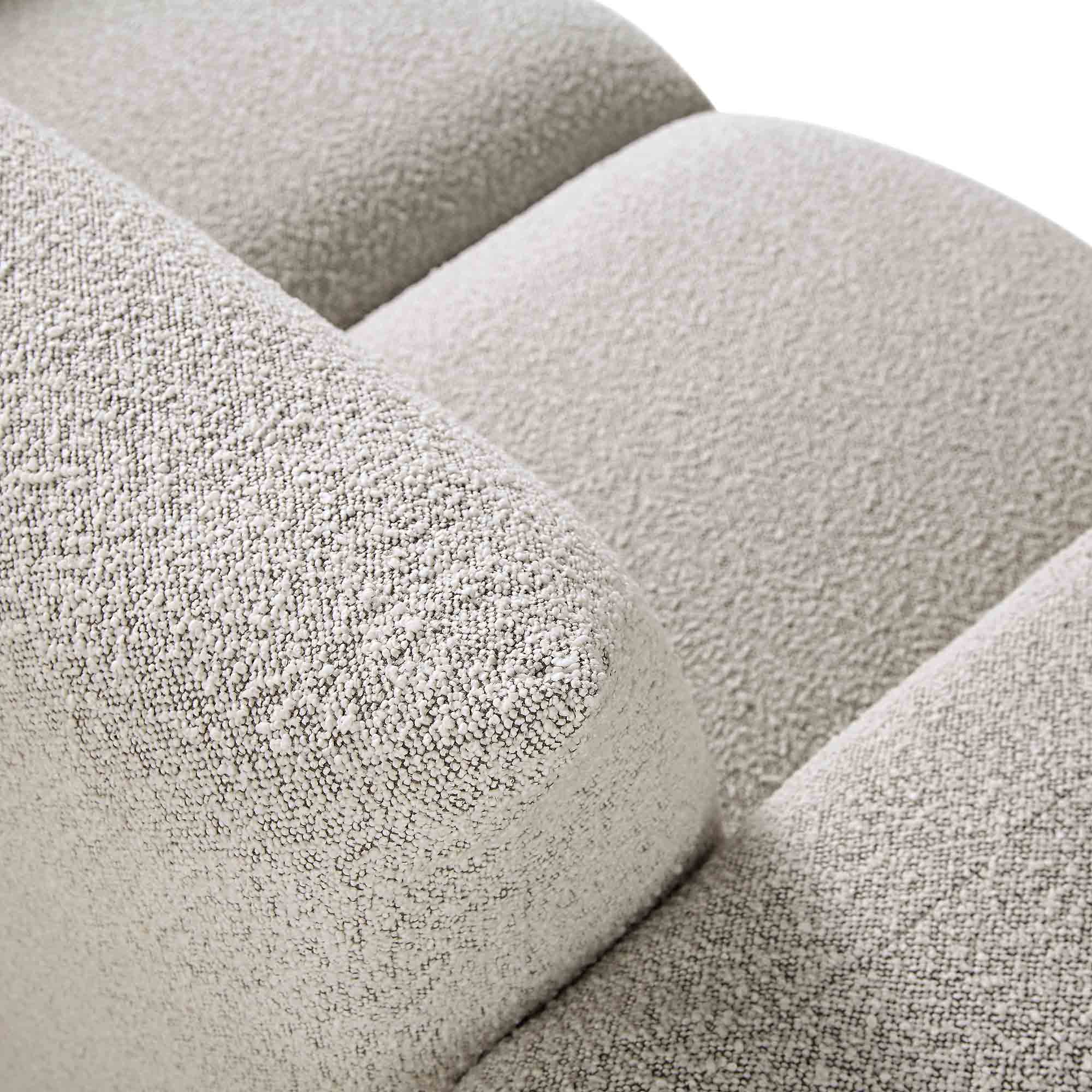 Gianni Two Seater Sofa, Mist Grey Boucle