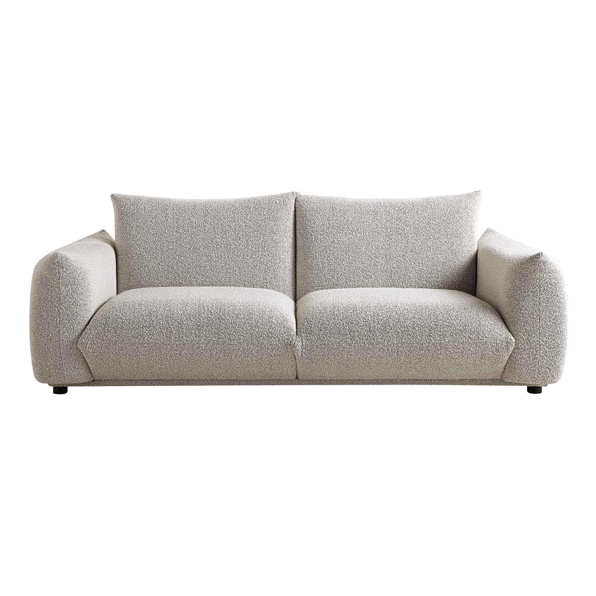 Gianni Three Seater Sofa, Mist Grey Boucle