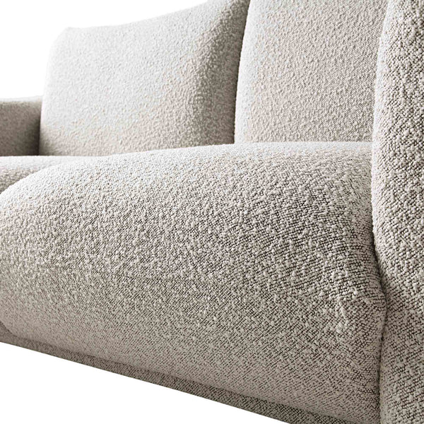 Gianni Three Seater Sofa, Mist Grey Boucle