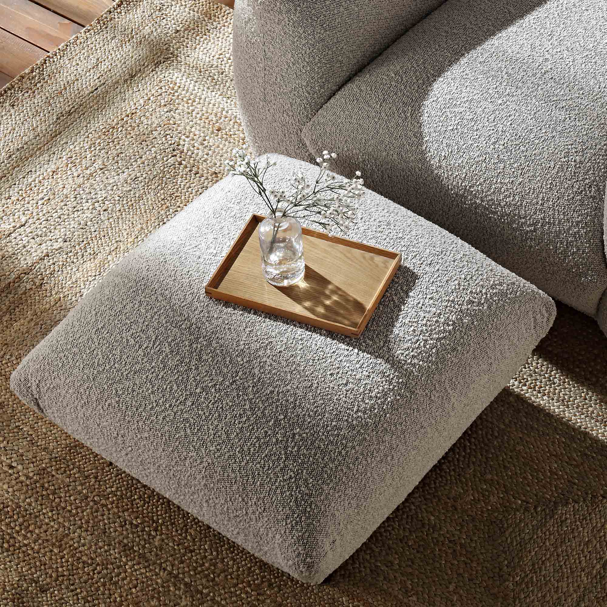 Gianni Pouffe, Mist Grey Boucle