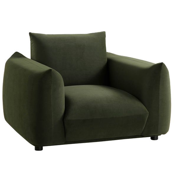 Gianni Armchair, Moss Green Velvet