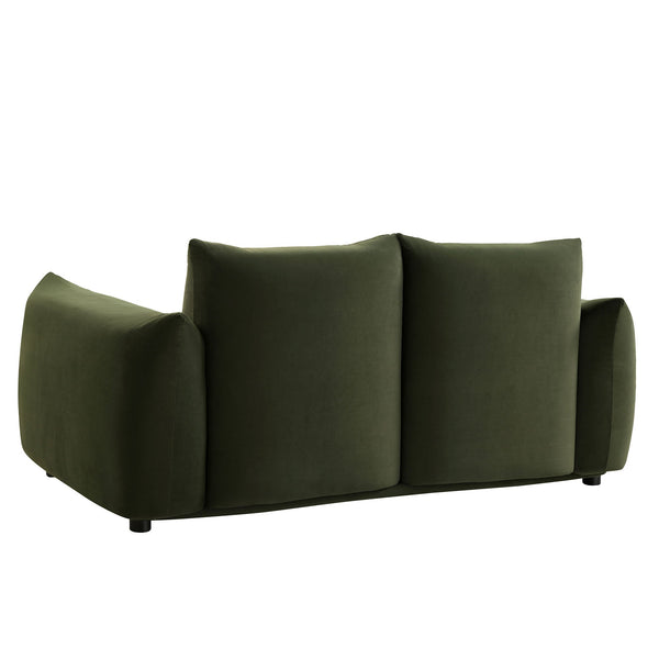 Gianni Two Seater Sofa, Moss Green Velvet