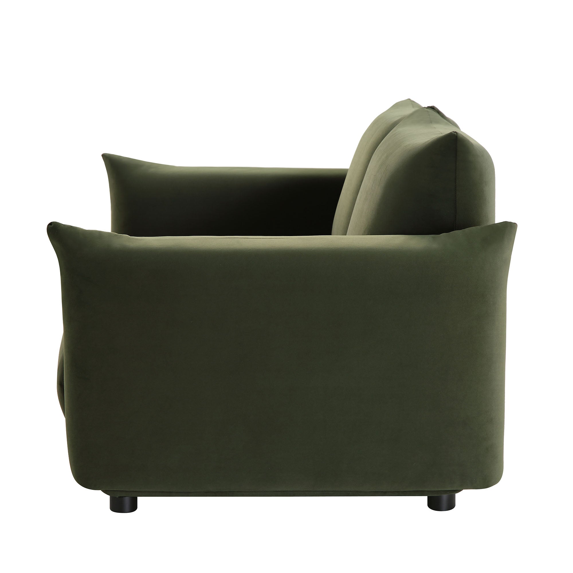 Gianni Two Seater Sofa, Moss Green Velvet