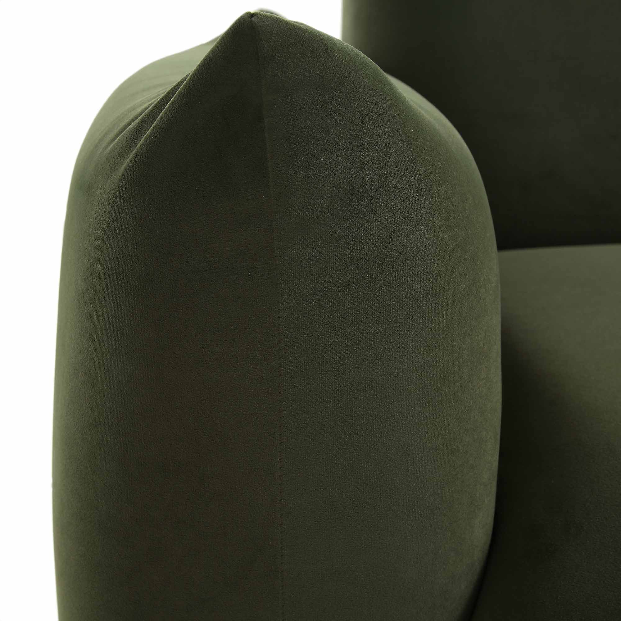 Gianni Two Seater Sofa, Moss Green Velvet